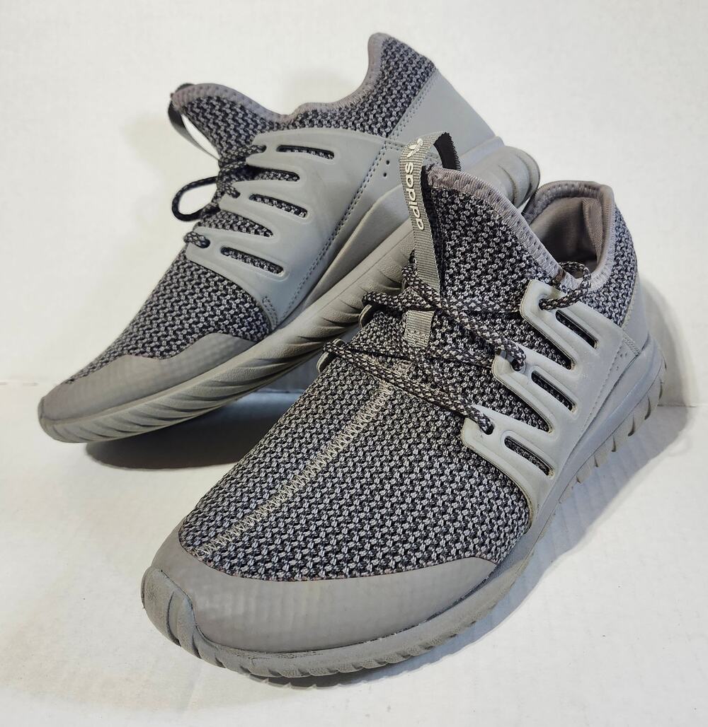 Adidas Tubular Radial J Size 6Y Gray Knit Sneakers S76022 Originals